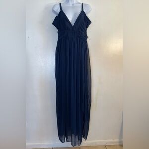 Elegant Navy Blue Women's Dress